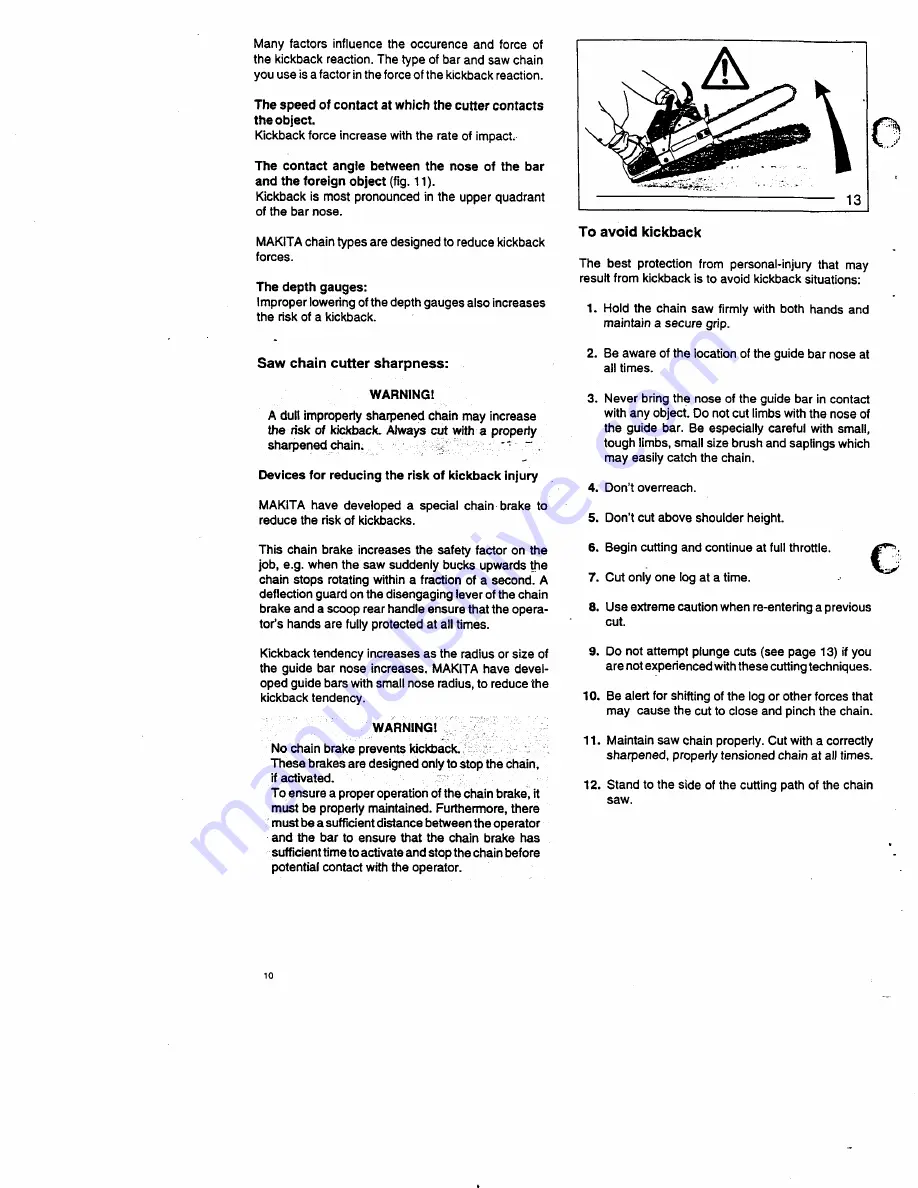 Makita DCS540 Owner'S And Safety Manual Download Page 10