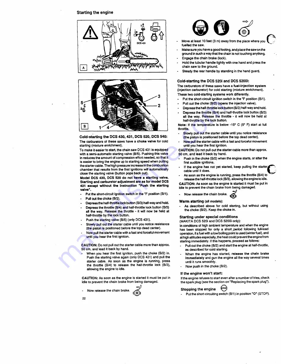 Makita DCS540 Owner'S And Safety Manual Download Page 22