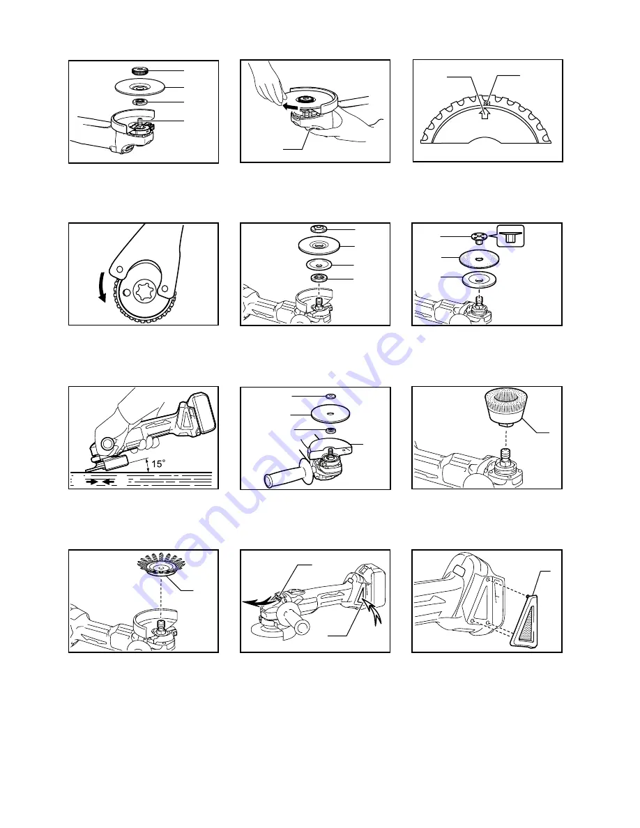 Makita DGA454 Instruction Manual Download Page 3