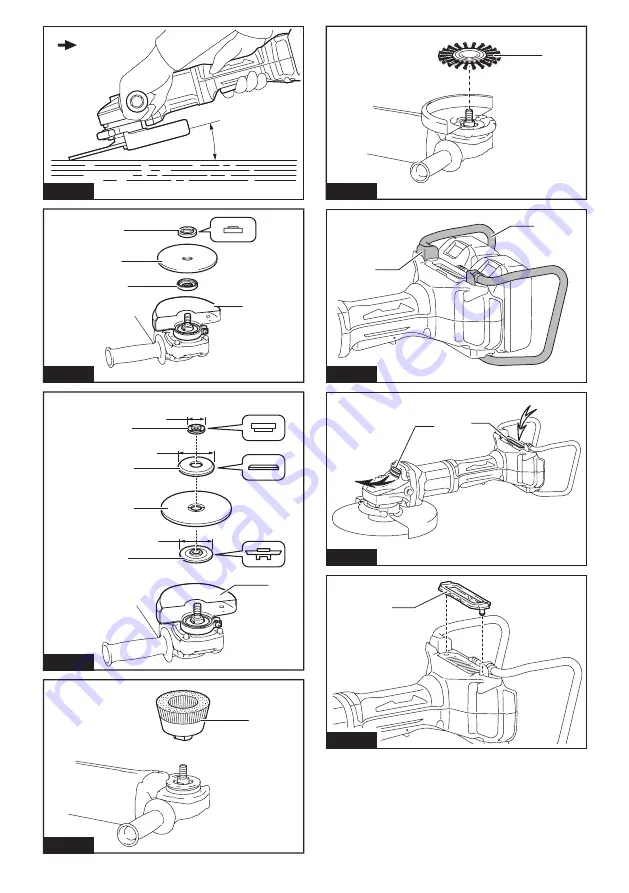 Makita DGA900ZKX2 Instruction Manual Download Page 4