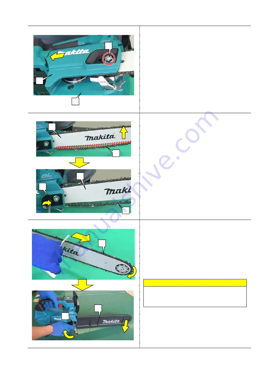 Makita DUC256 Repair Manual Download Page 6