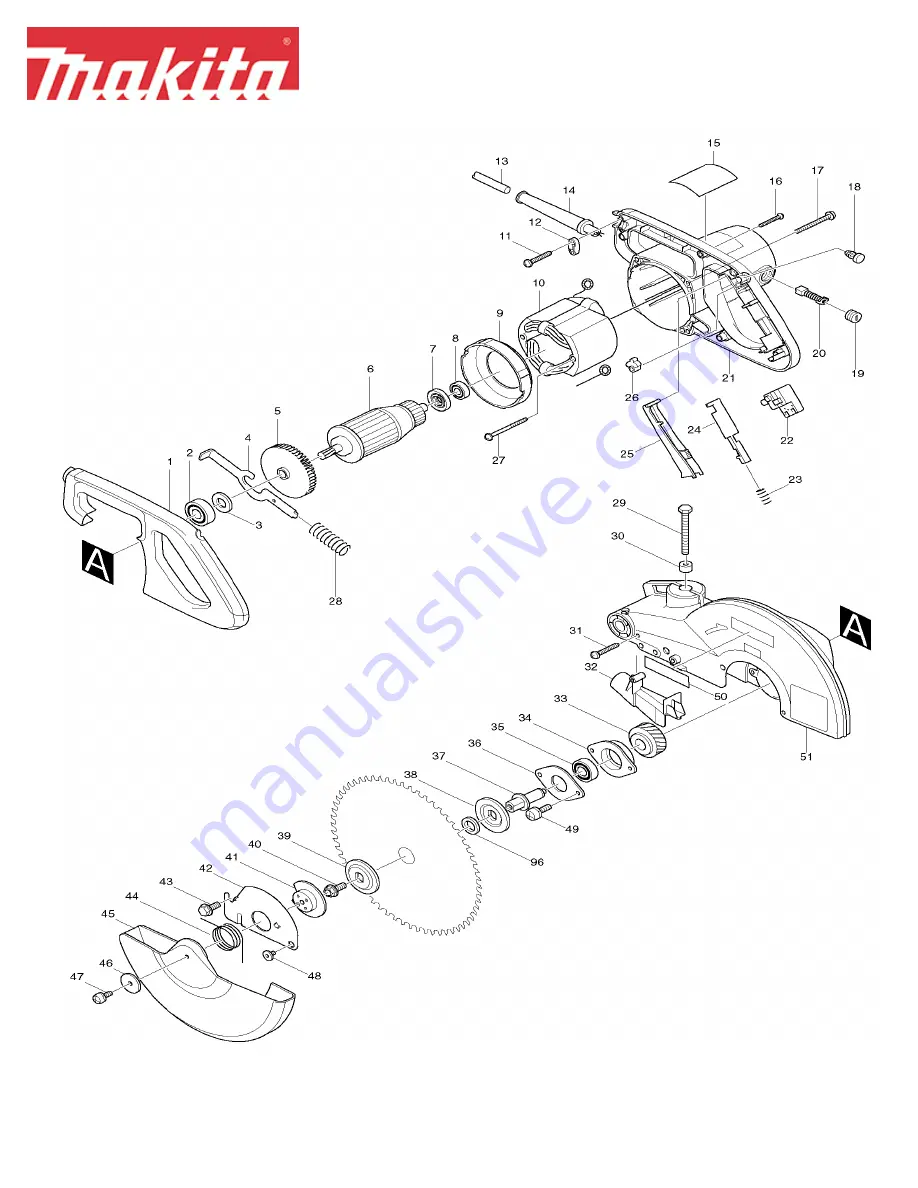 Makita LS1040 Parts Breakdown Download Page 2