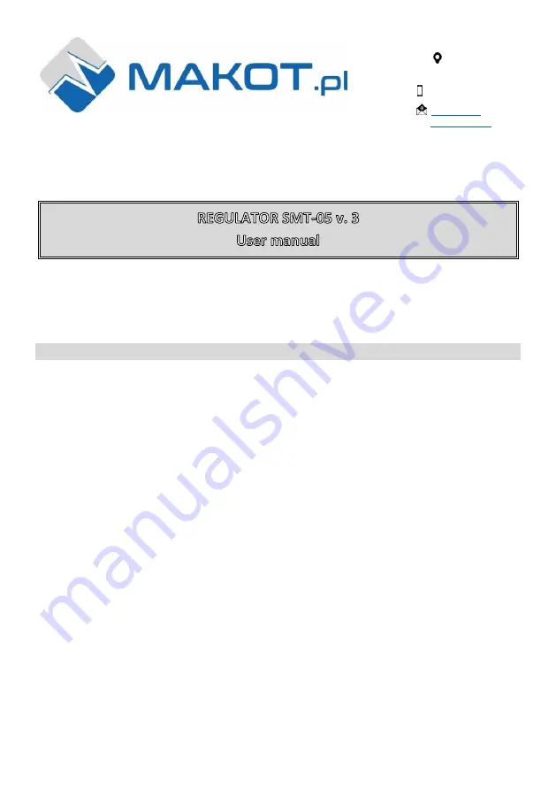 MAKOT SMT-05 User Manual Download Page 1