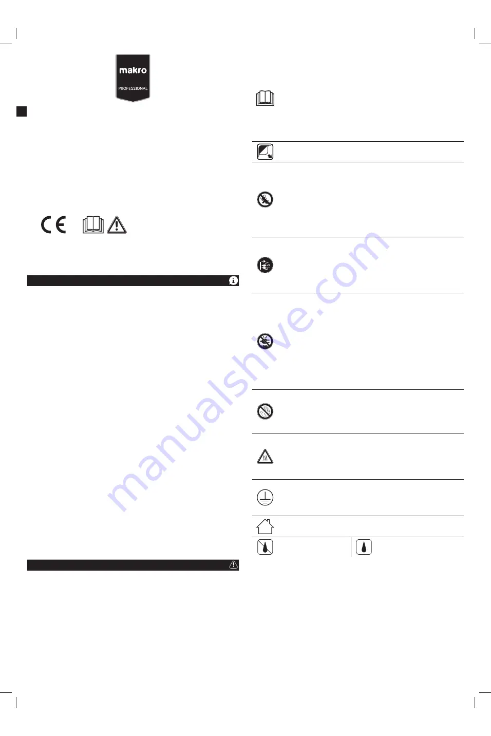 makro GWB1010 Instruction Manual Download Page 14