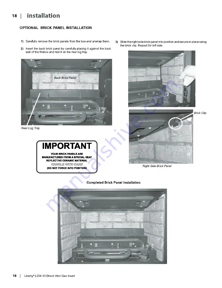 Malm Fireplaces 34 Zircon Direct Vent Assembly And Installation Instructions Manual Download Page 34