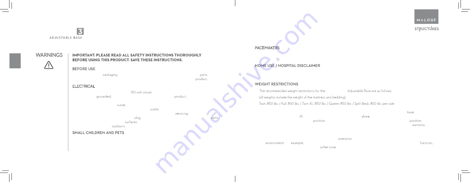 Malouf POWER-FLEX 3 Owner'S Manual Download Page 2