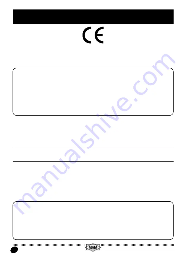 MAM FL110 Instructions For The Use And Maintenance Download Page 29