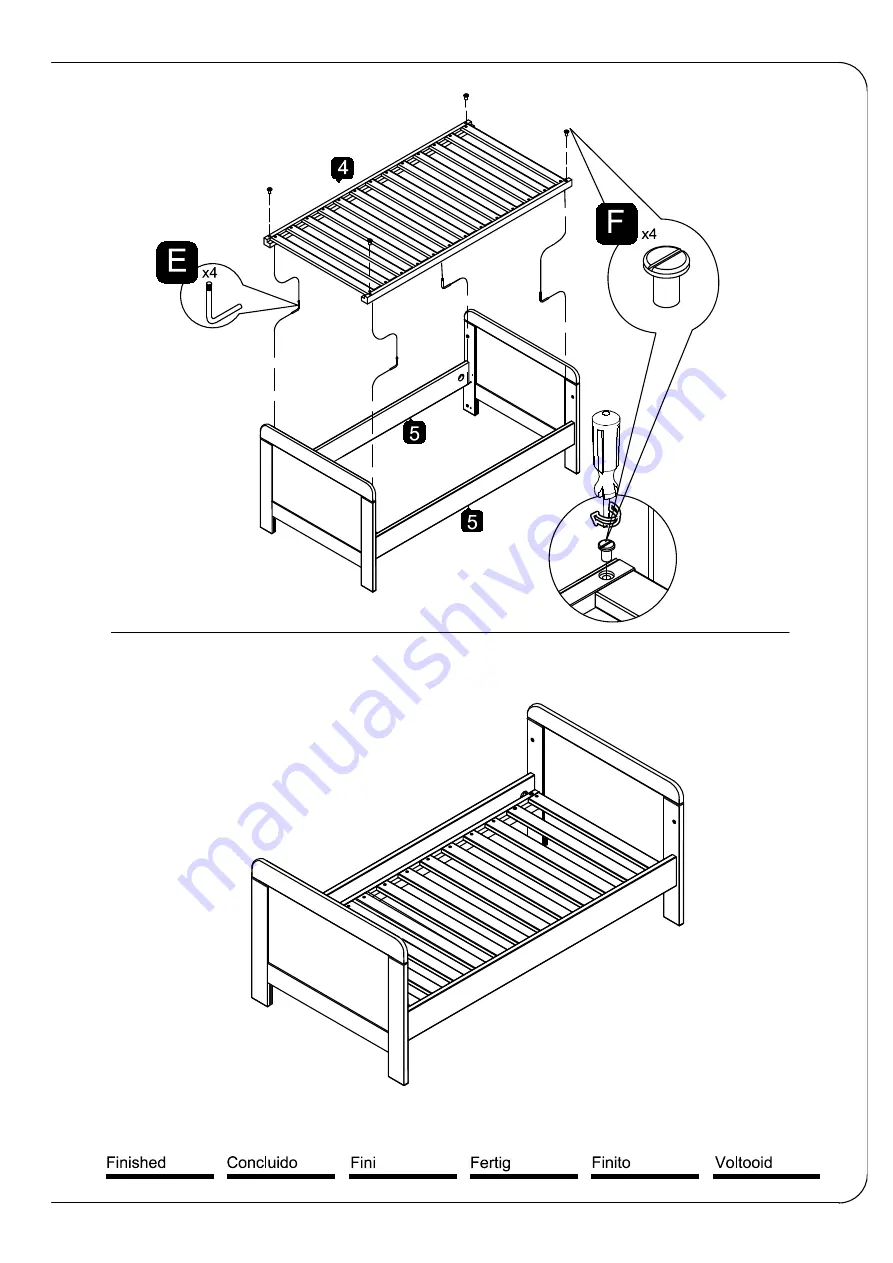 Mamas & Papas Atlas Cot Bed Assembly Instructions Manual Download Page 15