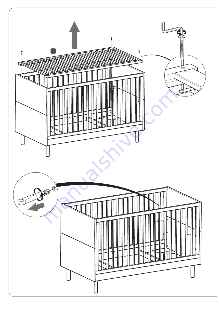 Mamas & Papas Juno Cotbed 00617 Assembly Instructions Manual Download Page 18