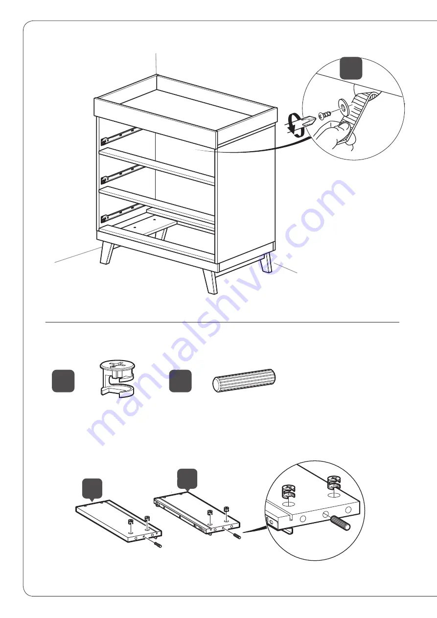 Mamas & Papas Lawson Dresser Assembly Instructions Manual Download Page 20