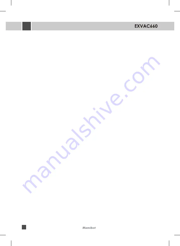 mamibot EXVAC660 Platinum User Manual Download Page 20