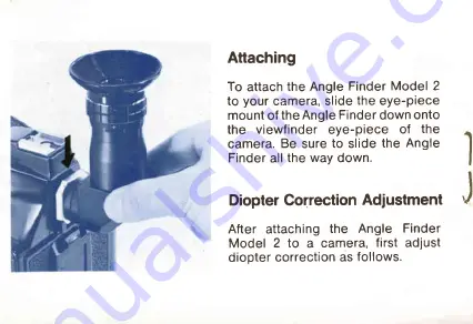 Mamiya Angle Finder Model 2 Instructions Manual Download Page 4