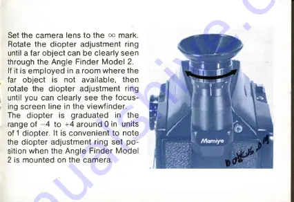 Mamiya Angle Finder Model 2 Instructions Manual Download Page 5