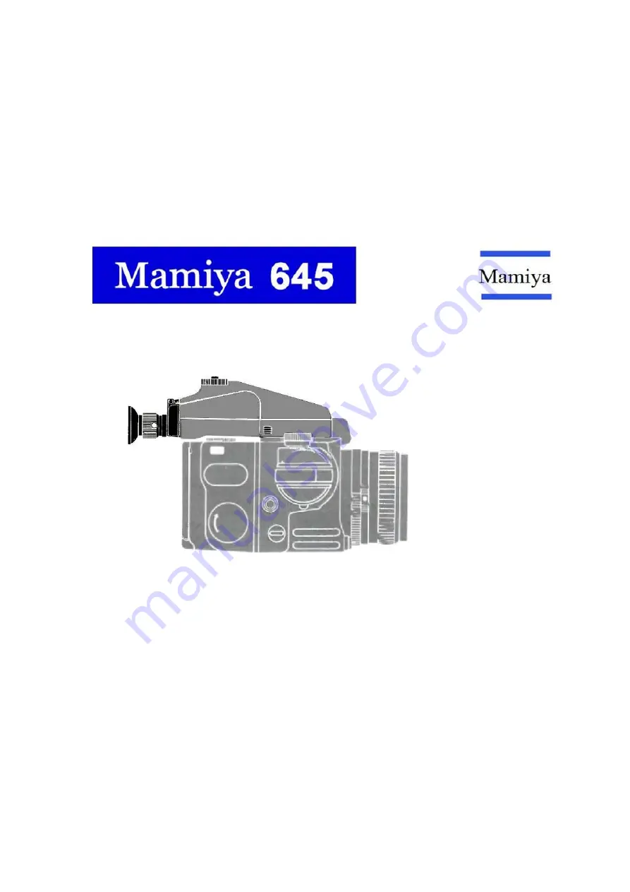 Mamiya FD-401 Скачать руководство пользователя страница 1