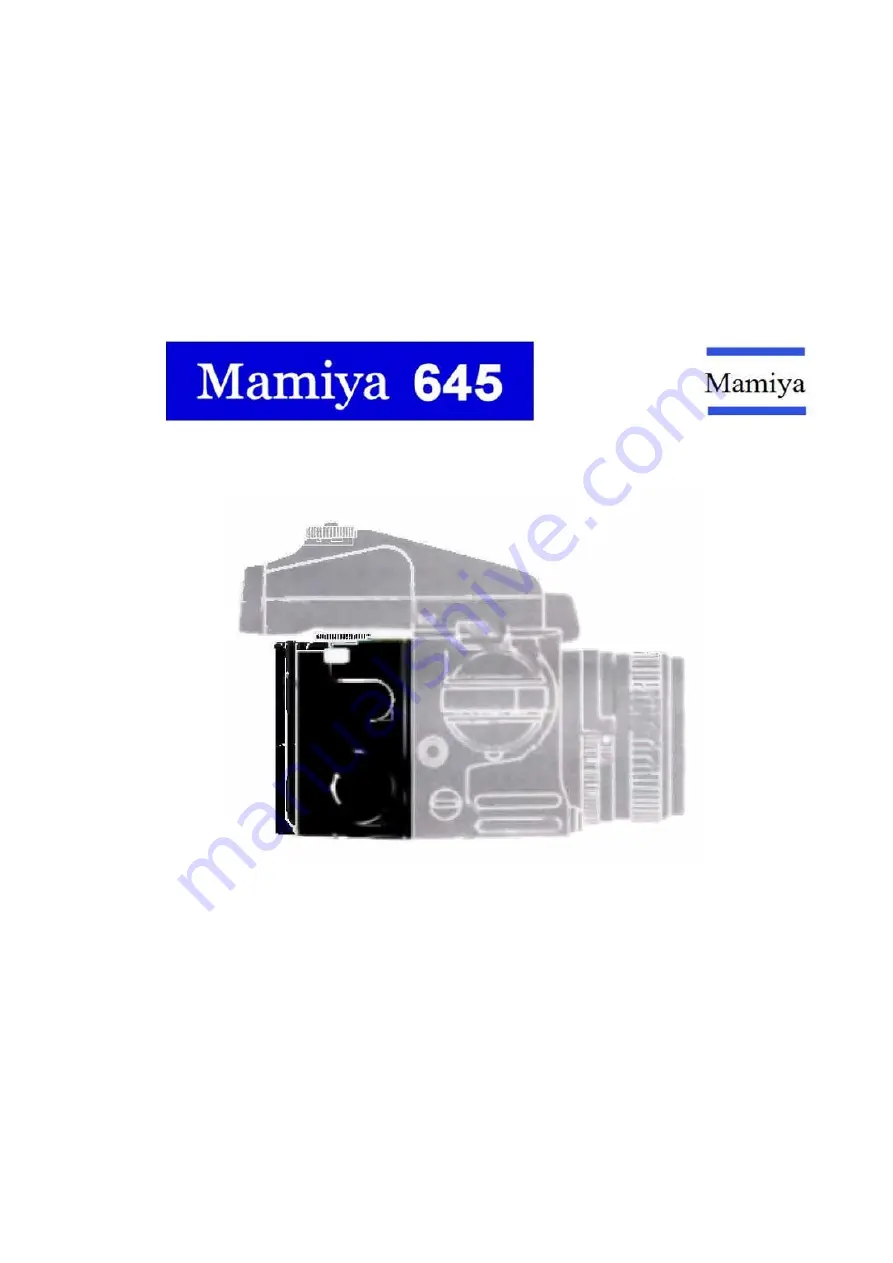 Mamiya HA401 Скачать руководство пользователя страница 1