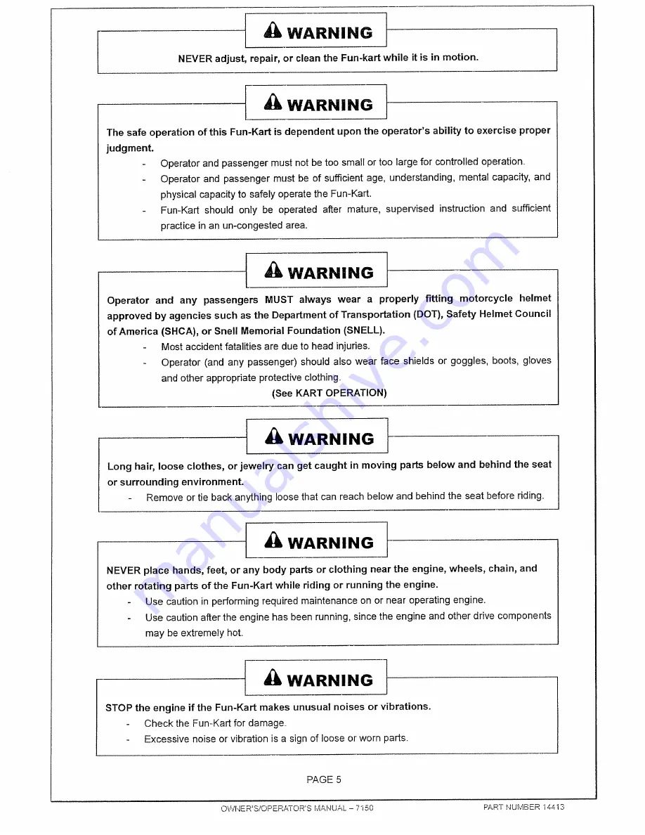 MANCO 7150 Owner'S/Operator'S Manual Download Page 6