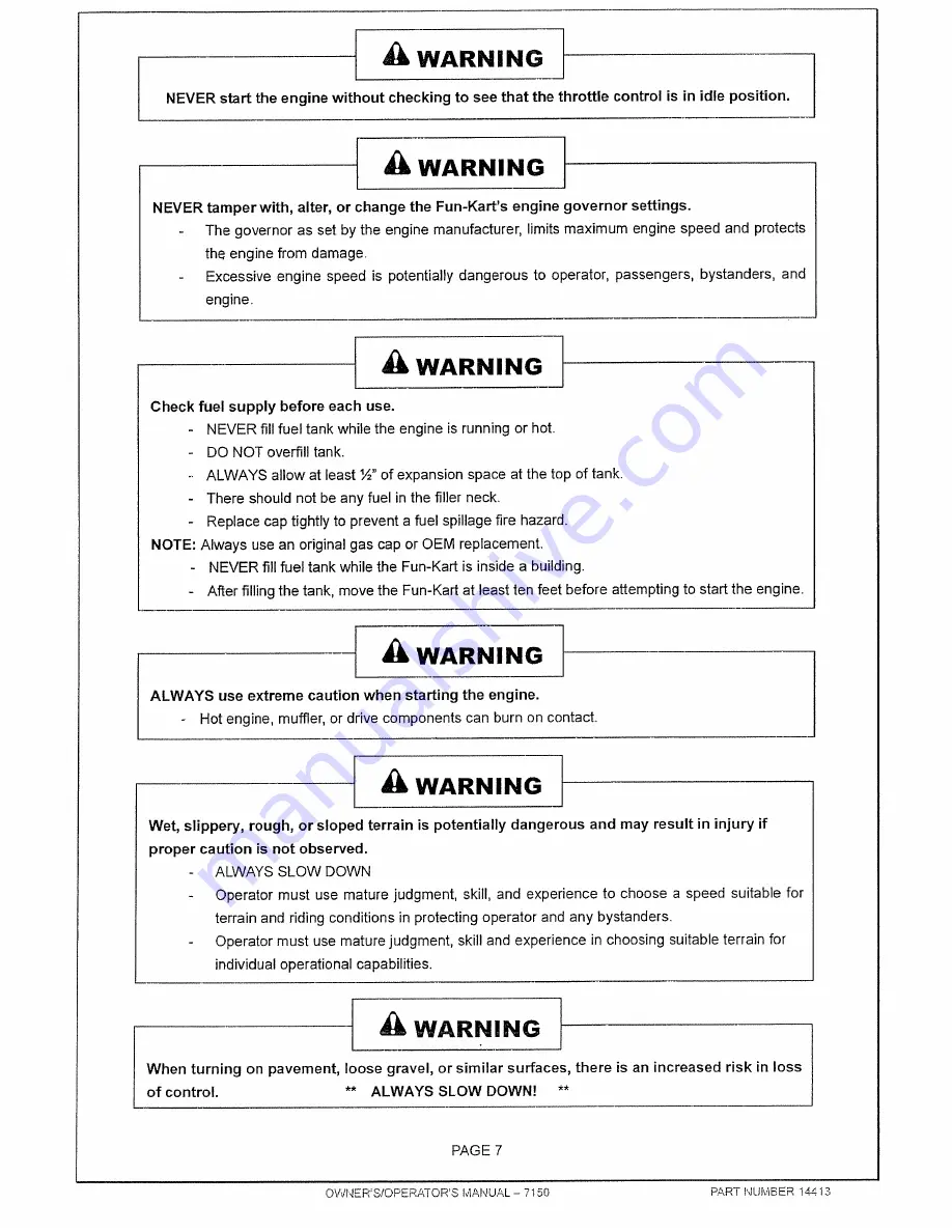 MANCO 7150 Owner'S/Operator'S Manual Download Page 8