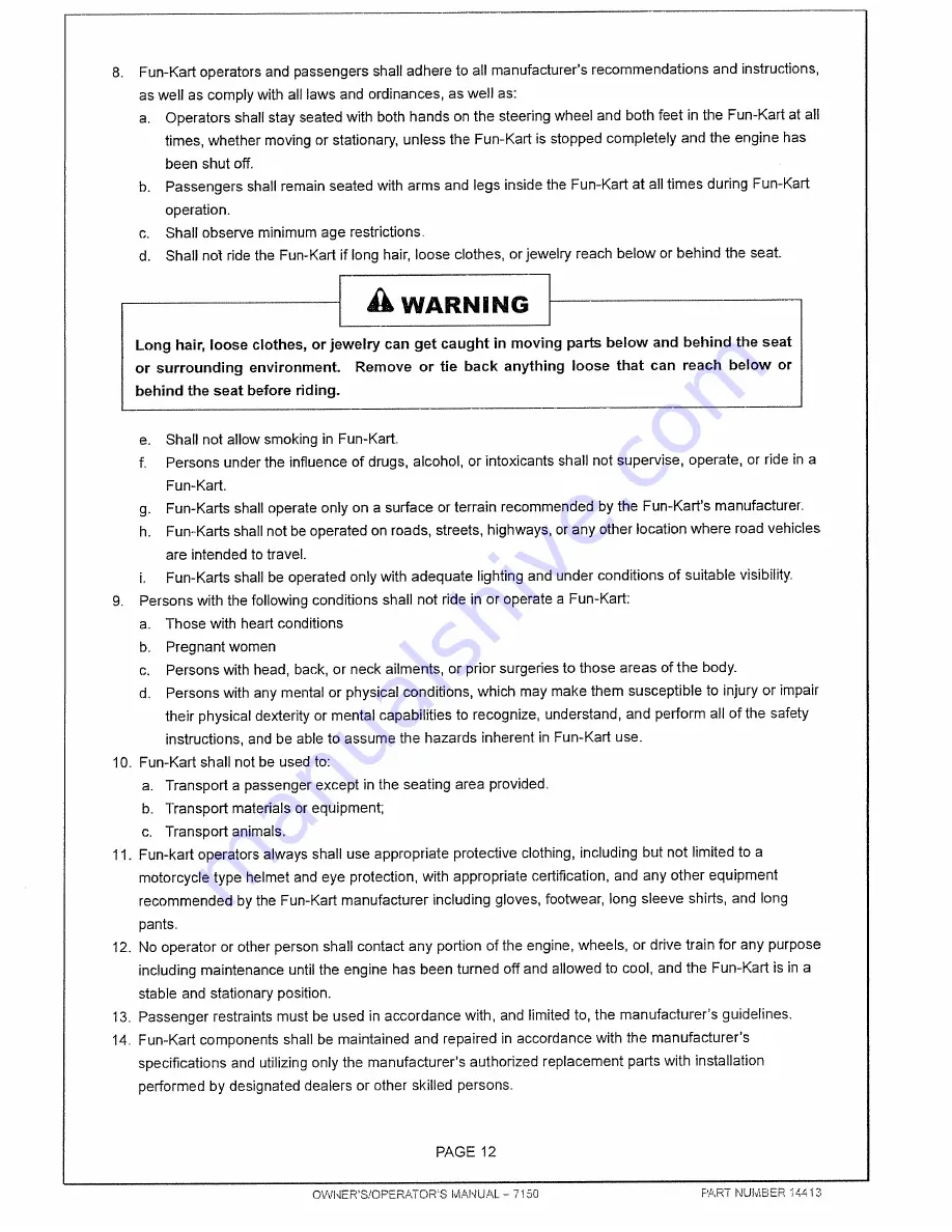 MANCO 7150 Owner'S/Operator'S Manual Download Page 13