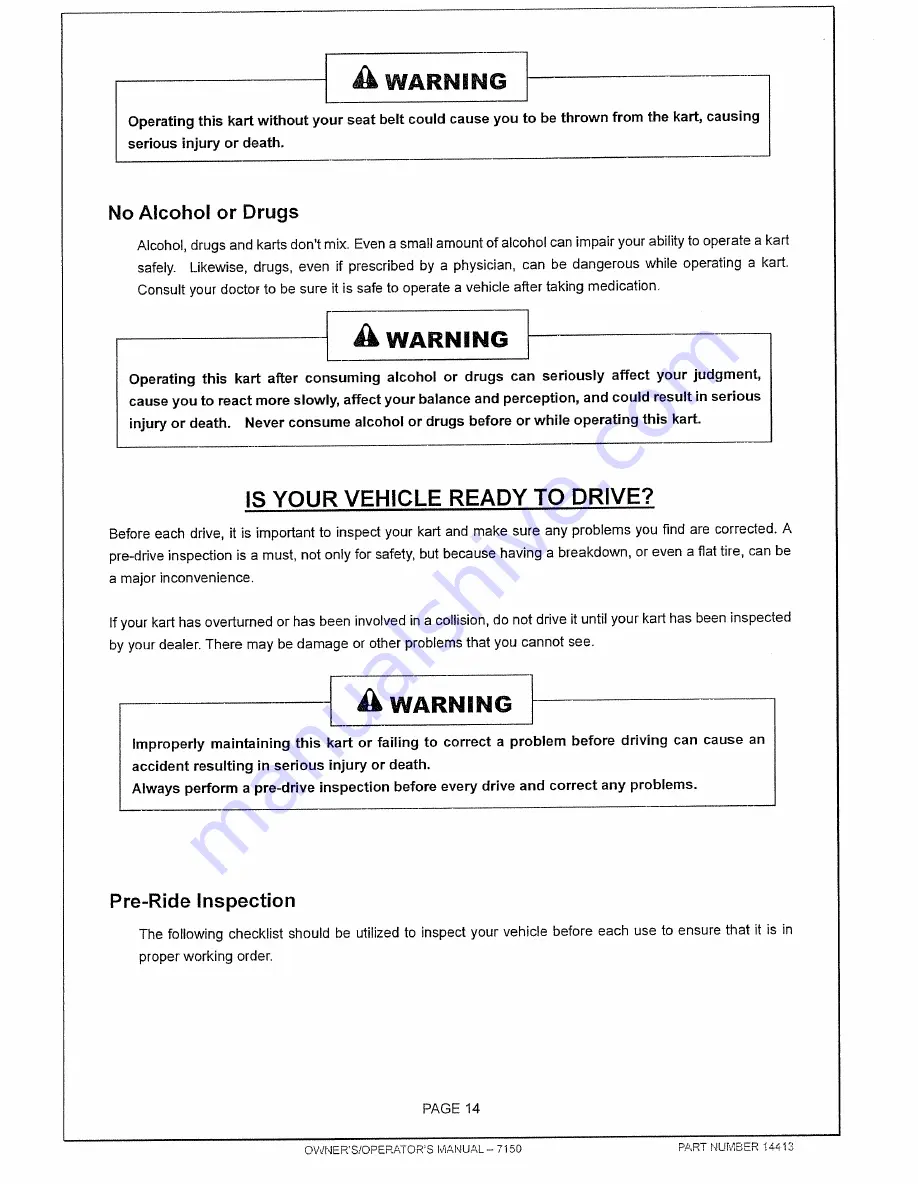 MANCO 7150 Owner'S/Operator'S Manual Download Page 15