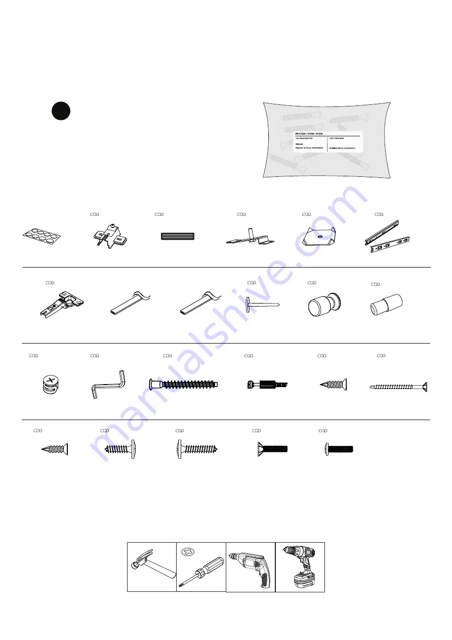 Manhattan Comfort 1010400 Assembly Instructions Manual Download Page 3