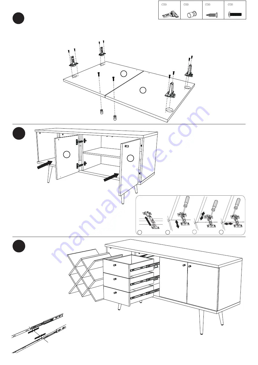 Manhattan Comfort 1010400 Assembly Instructions Manual Download Page 8