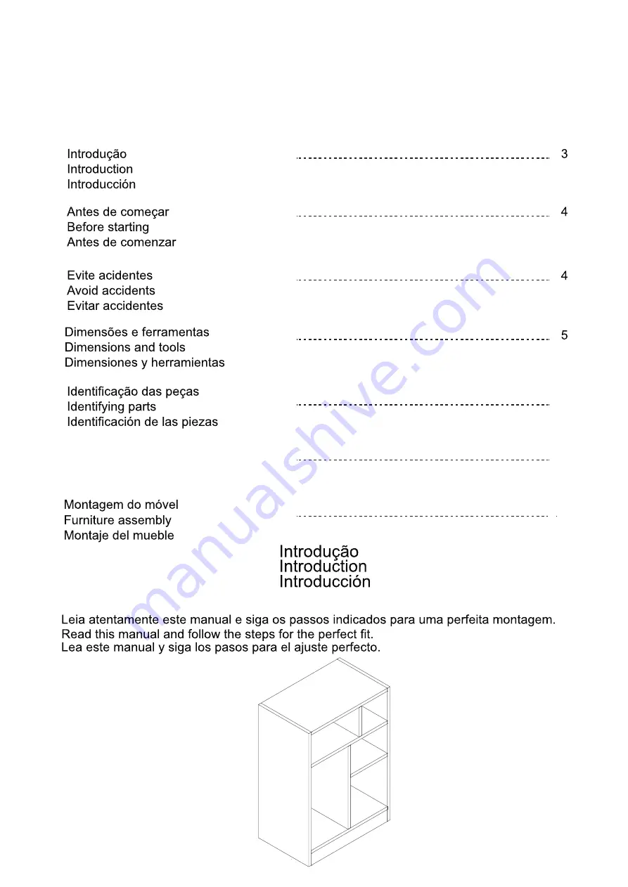 Manhattan Comfort 25AMC6 Assembly Instructions Manual Download Page 3