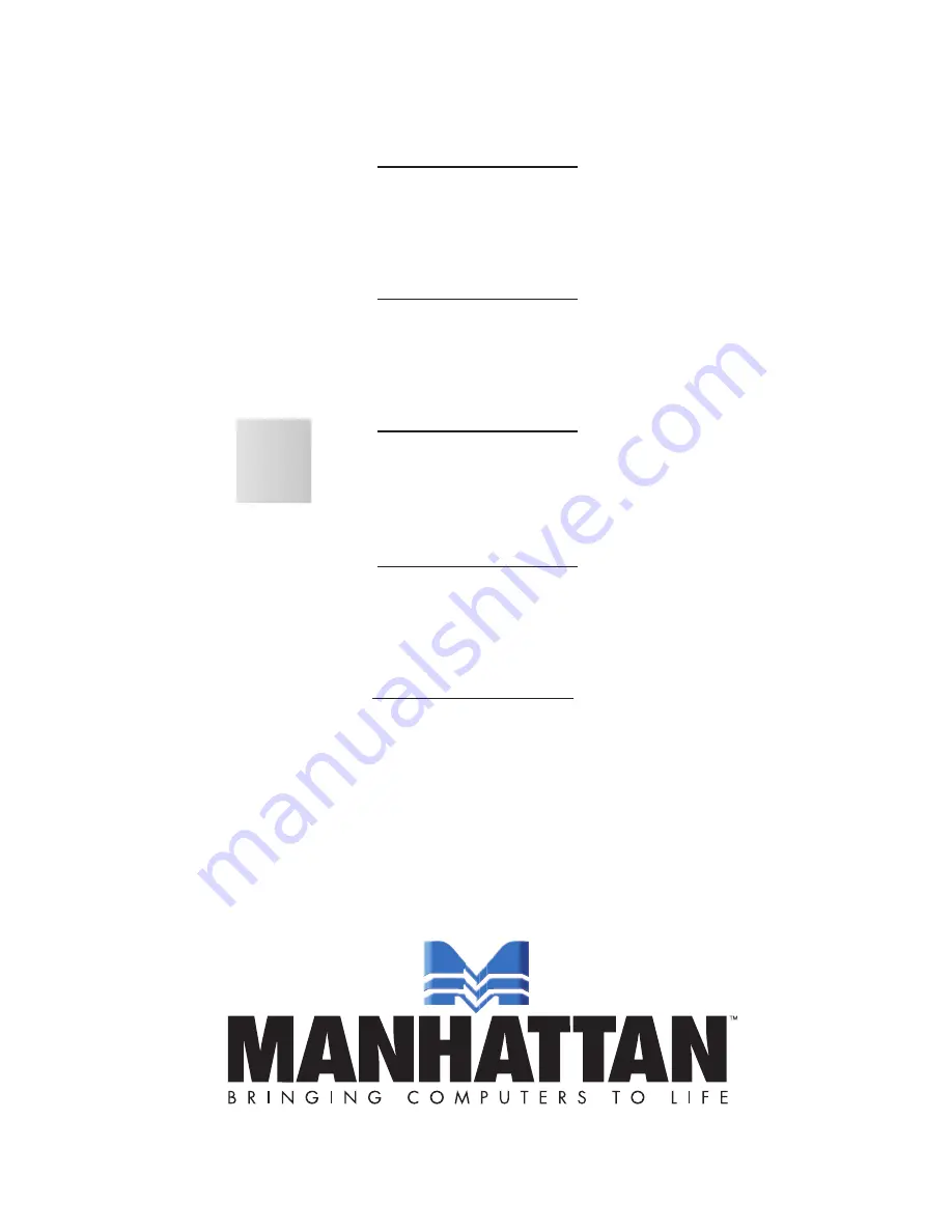 Manhattan 168267 User Manual Download Page 8