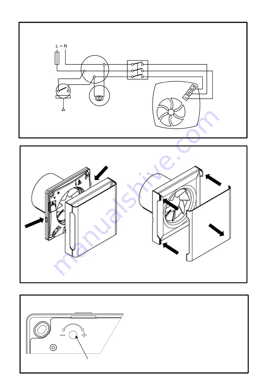 Manrose Quiet Fan Conceal X5 S Installation And Wiring Instructions Download Page 6