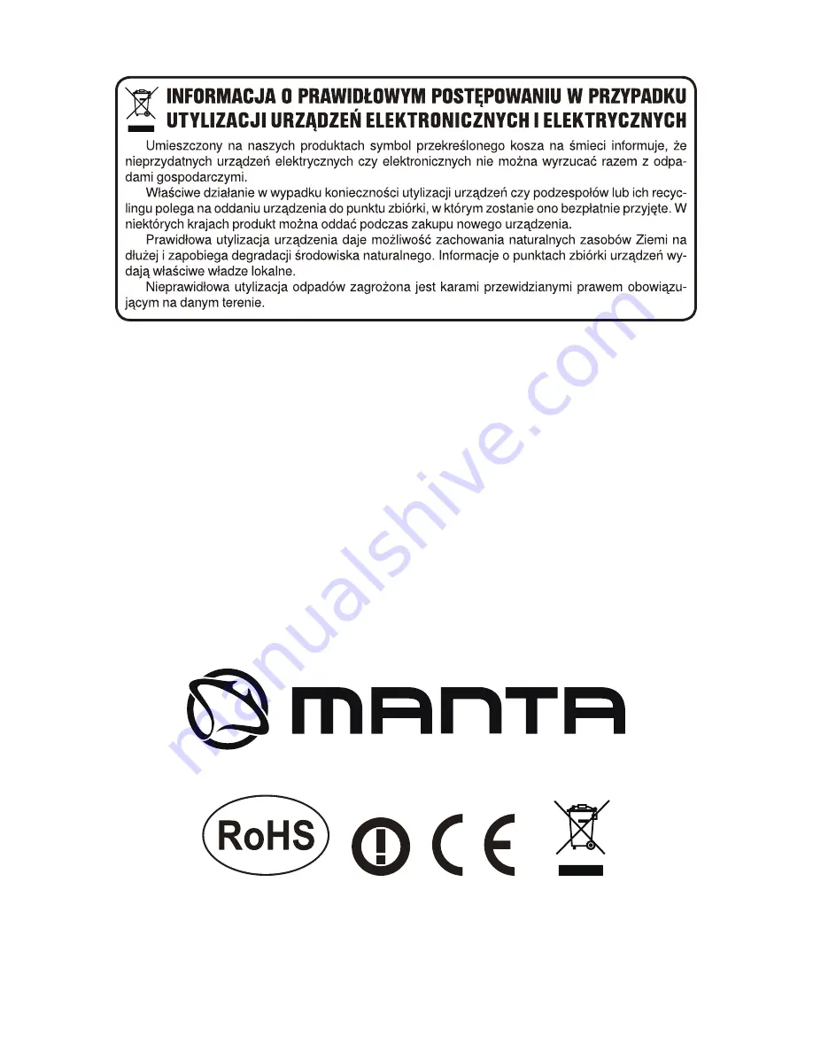 Manta rainbow eye MA417 User Manual Download Page 9