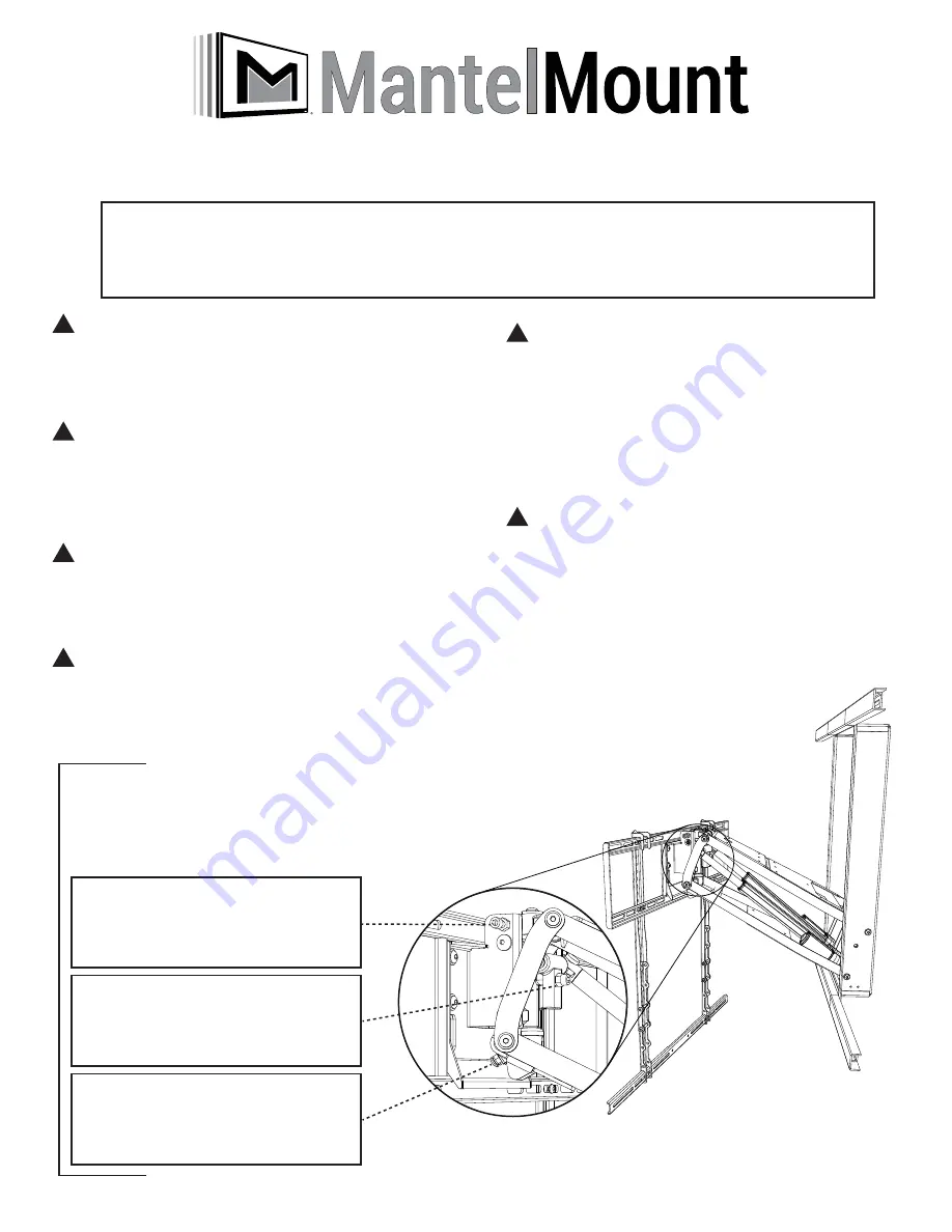 MantelMount MM855 Installation Instructions Manual Download Page 1