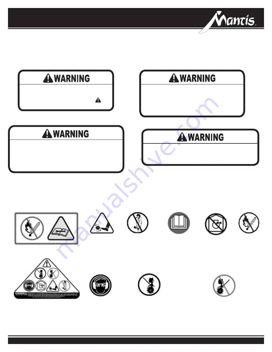 Mantis 7268 Operator'S & Parts Manual Download Page 3