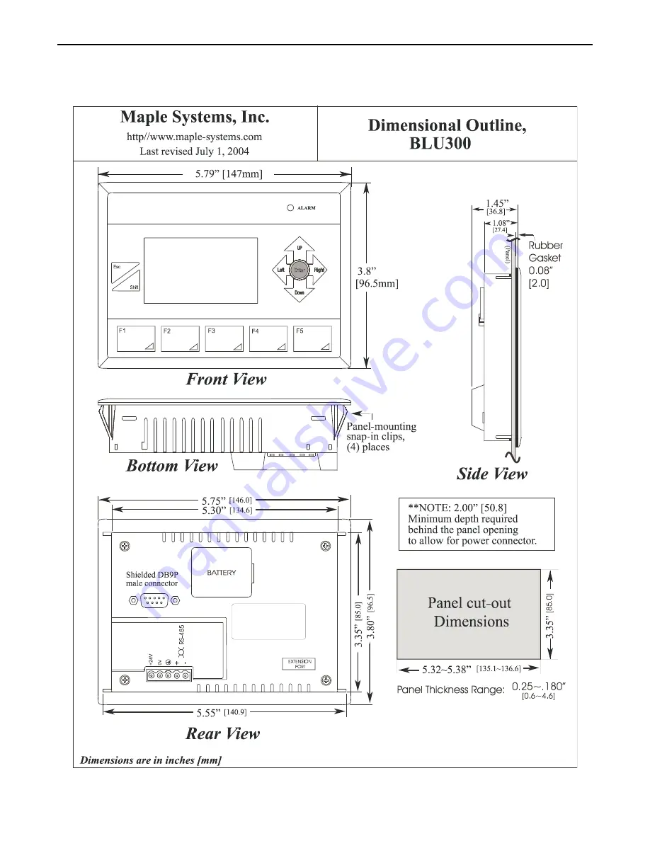 Maple Systems BLU300 Series Installation And Operation Manual Download Page 138