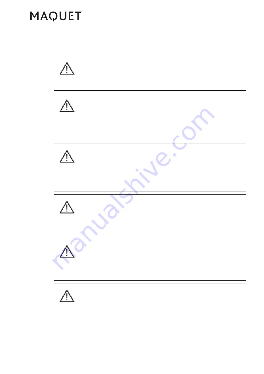 Maquet 5752 2345 Operating Instructions Manual Download Page 27