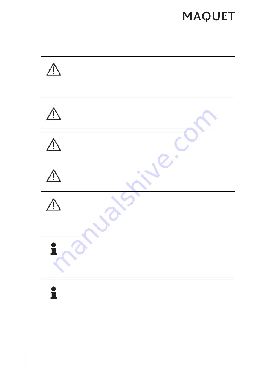 Maquet 5752 2345 Operating Instructions Manual Download Page 54