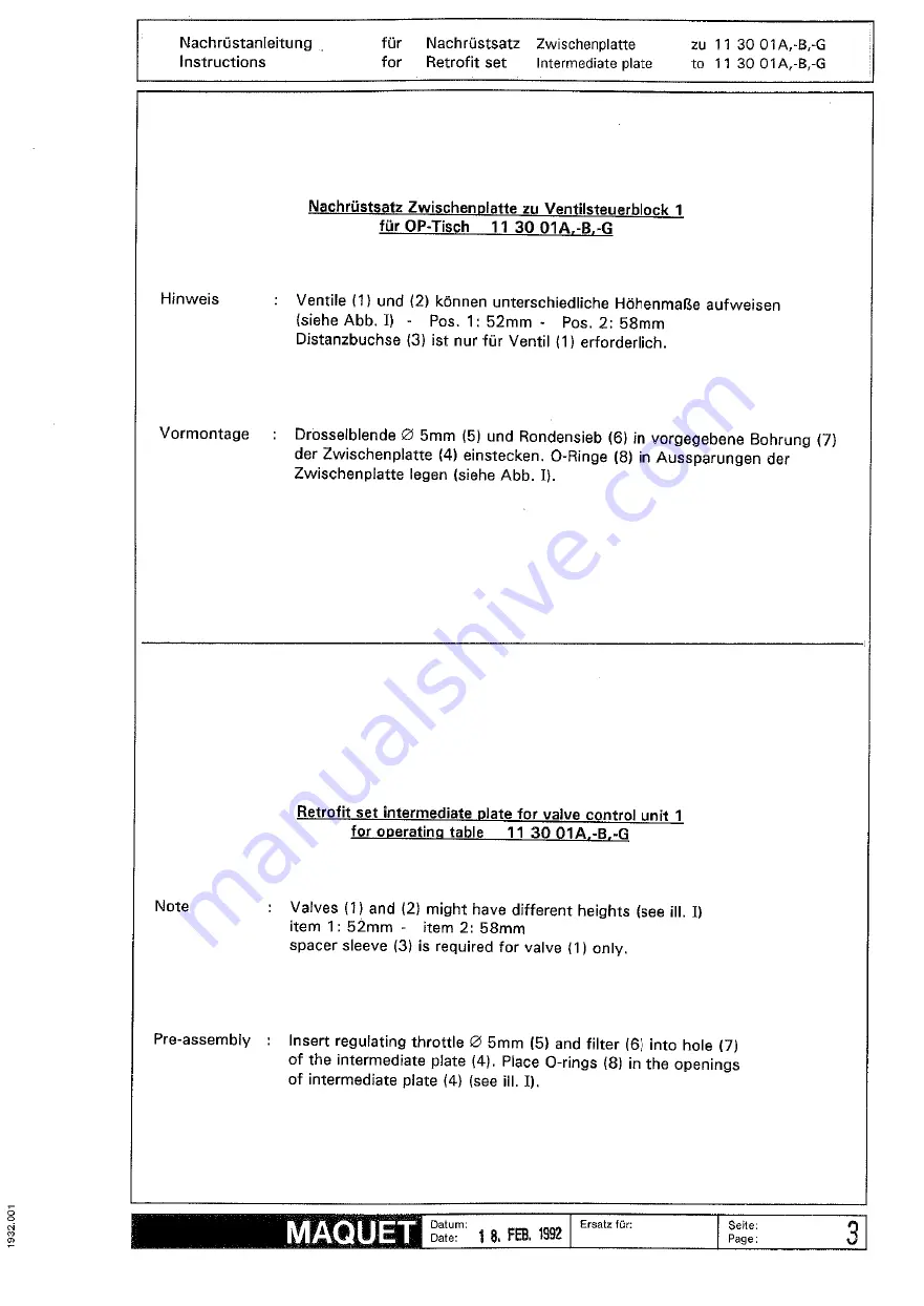 Maquet Betastar 1131 Maintenance & Repair Instructions Download Page 135