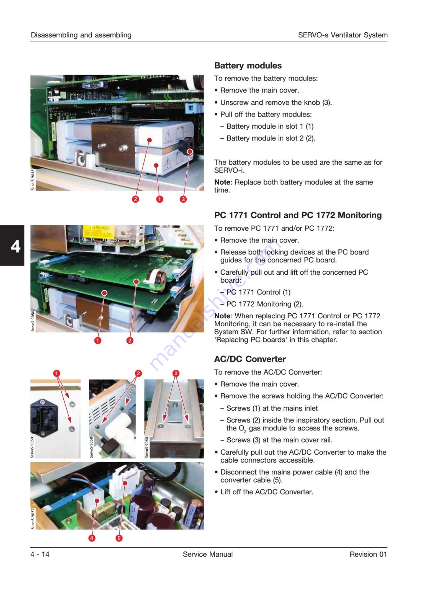 Maquet SERVO-s Service Manual Download Page 42