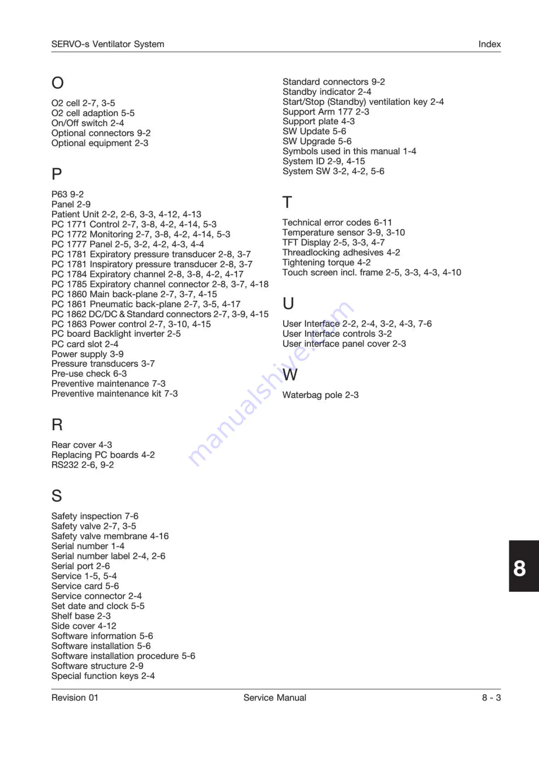 Maquet SERVO-s Service Manual Download Page 79