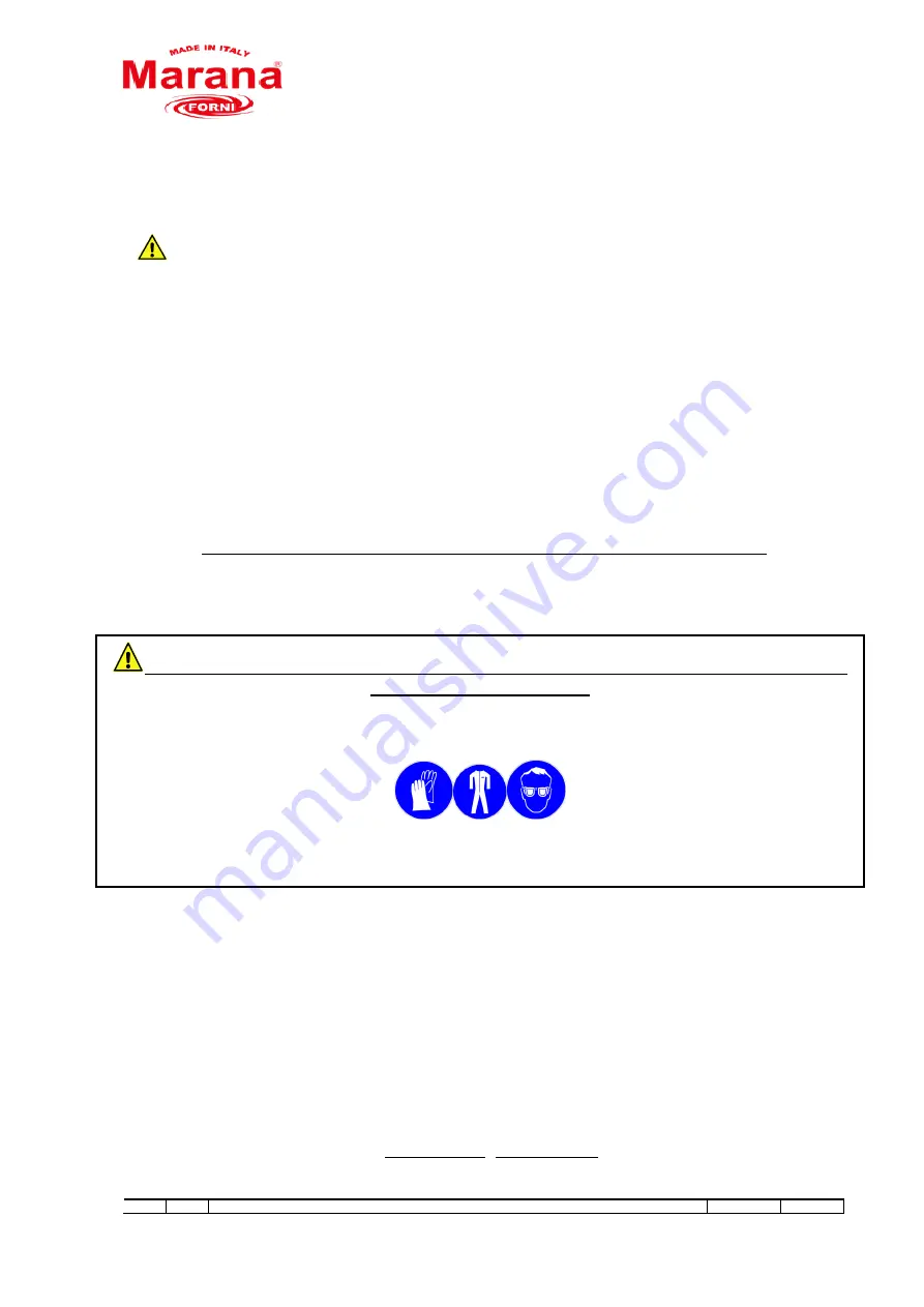 MARANA Forni ROTOFORNO CLASSICO MF110 DXCT Installation And Operation Manual Download Page 4