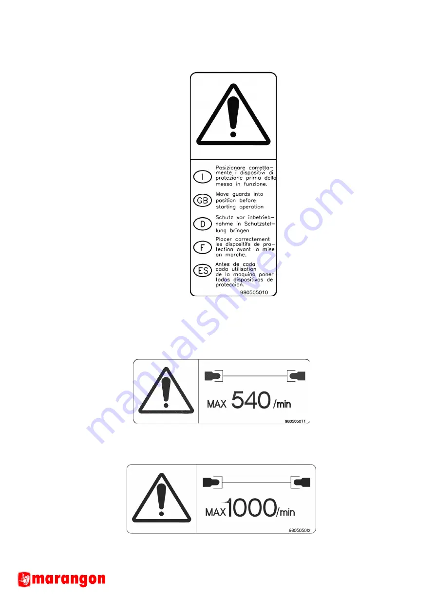 marangon Pendolare 210 Instruction And Maintenance Manual Download Page 13