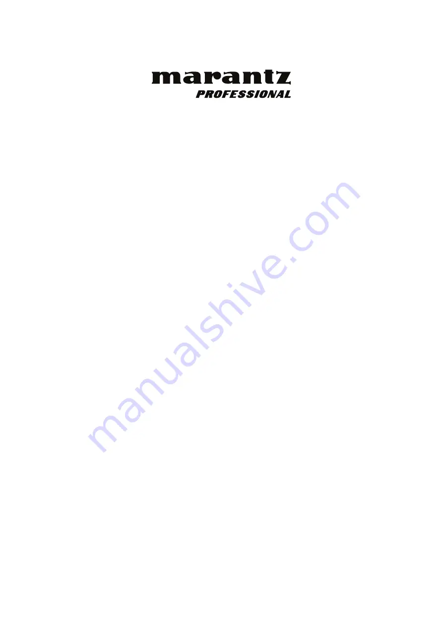 Marantz professional PMD-100CD User Manual Download Page 1