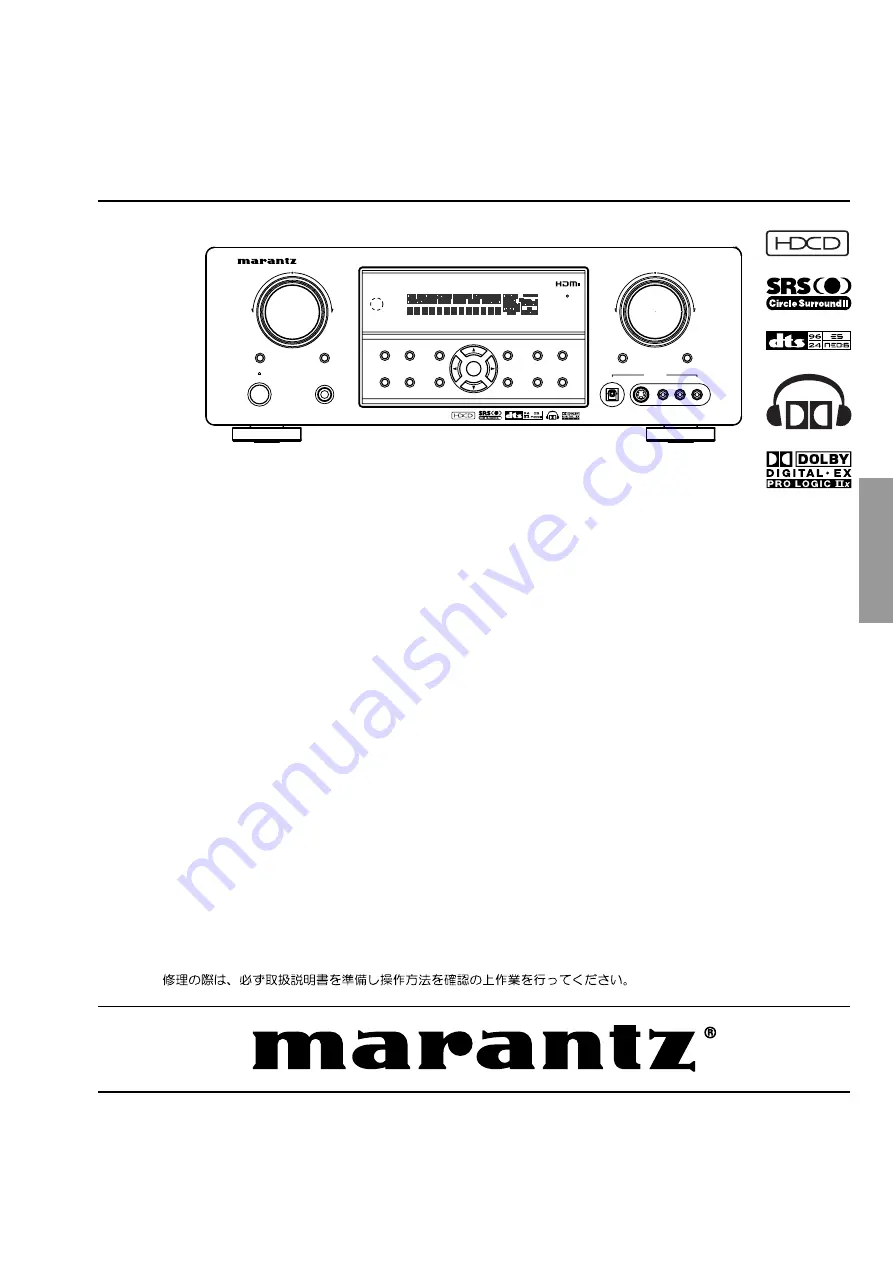 Marantz SR-4001 Service Manual Download Page 1