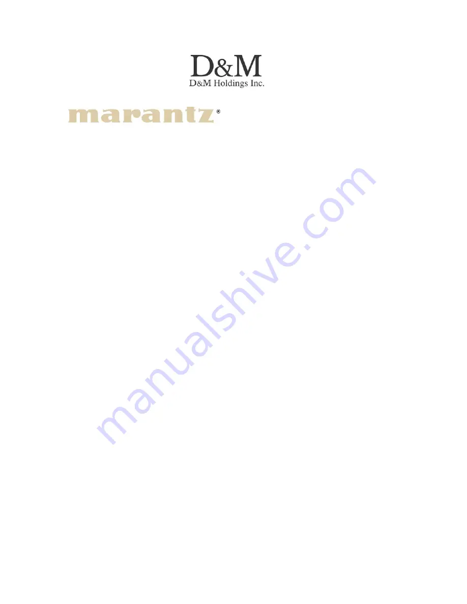 Marantz SR-7001 Service Bulletin Download Page 1