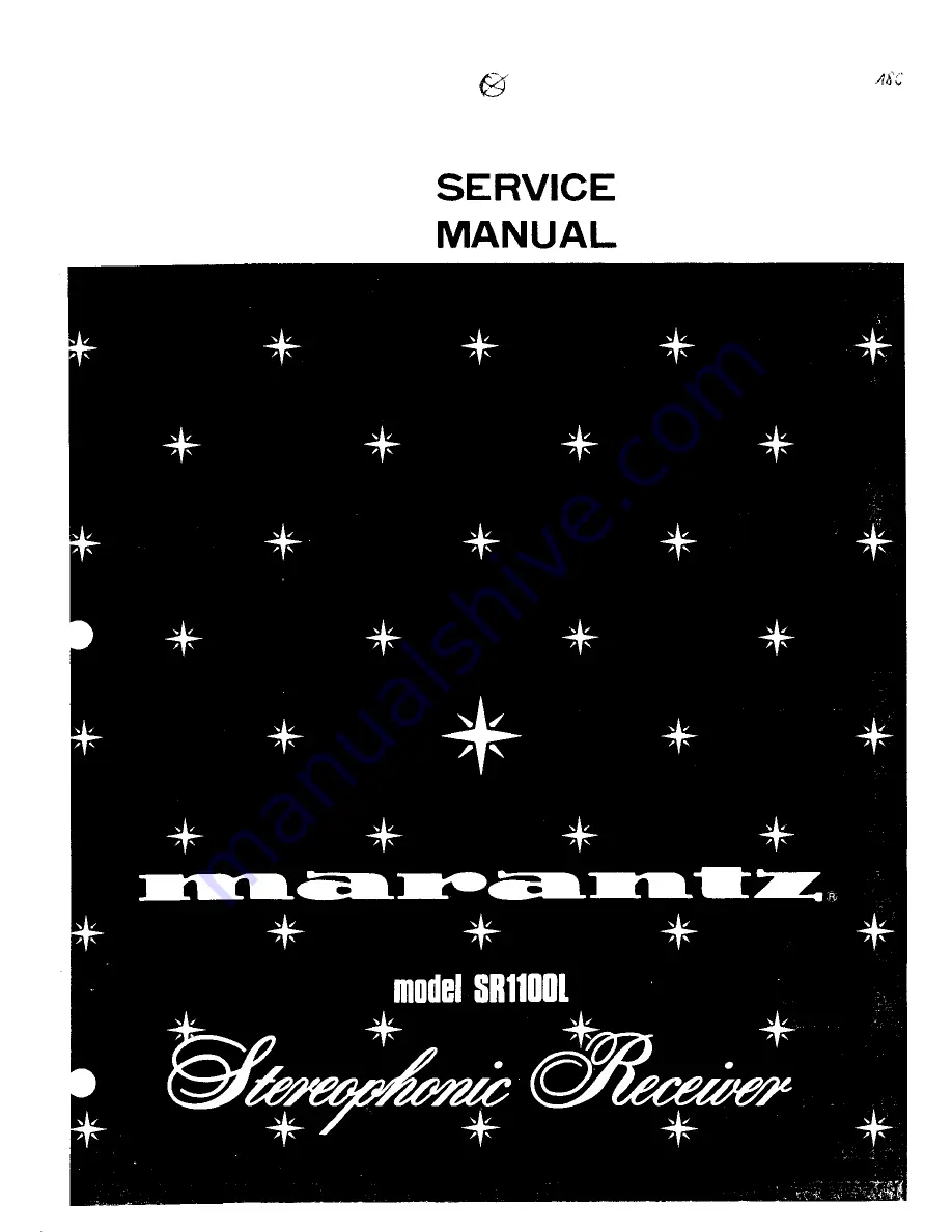 Marantz SR1100L Service Manual Download Page 1