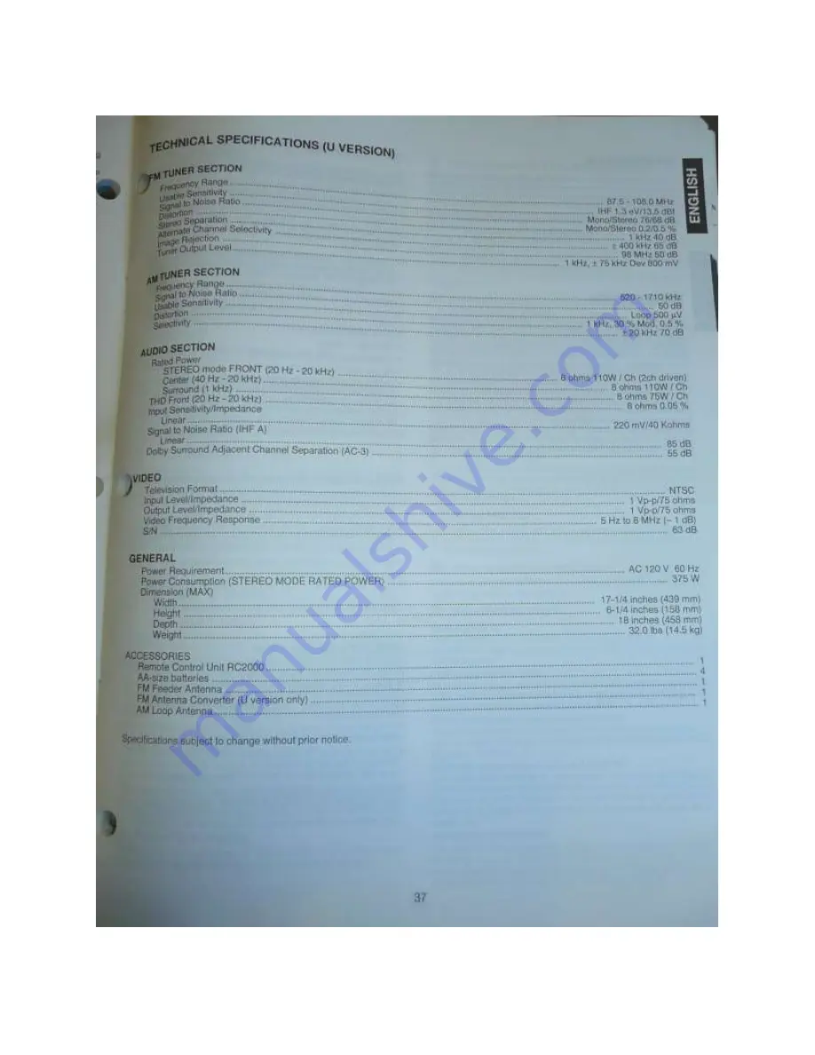 Marantz SR880 User Manual Download Page 38