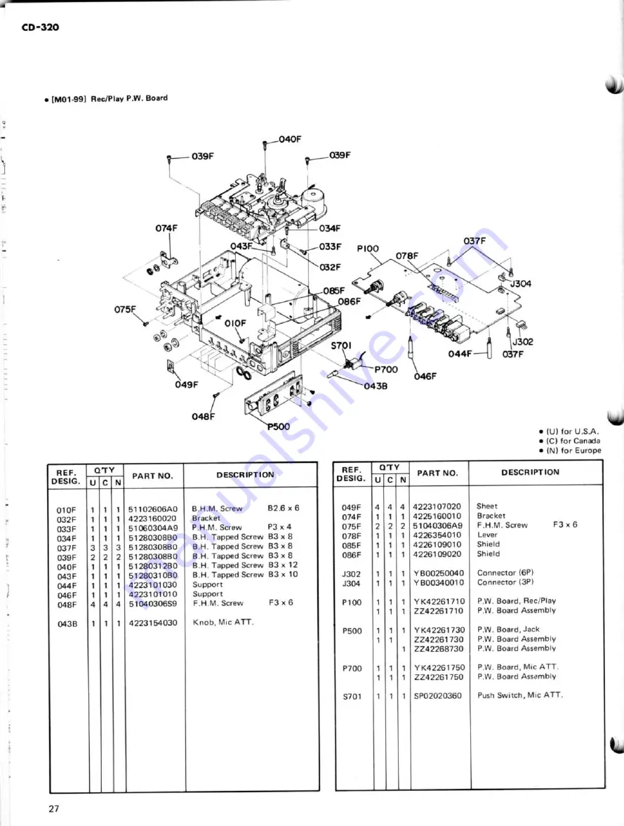 Marantz SUPERSCOPE CD-320 Service Data Download Page 30