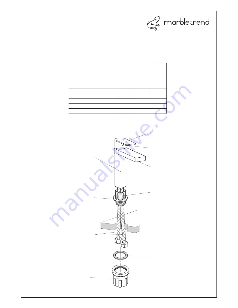 Marbletrend Madeira Basin Mixer Скачать руководство пользователя страница 1