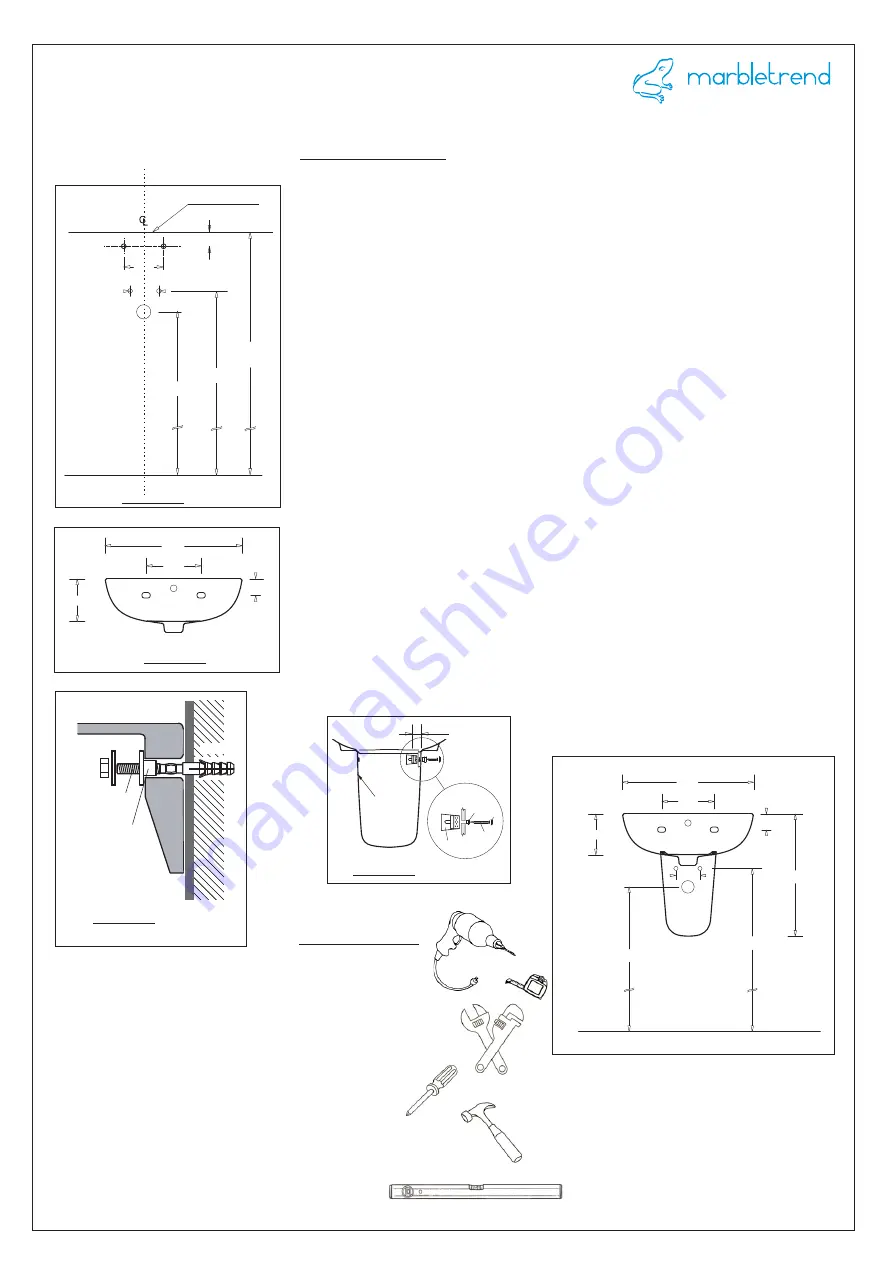 Marbletrend Milano II MBSM850.1 Installation Manuallines Download Page 2