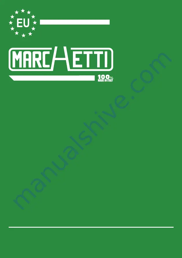 Marchetti System 100x180 Instructions For Use And Maintenance Manual Download Page 1