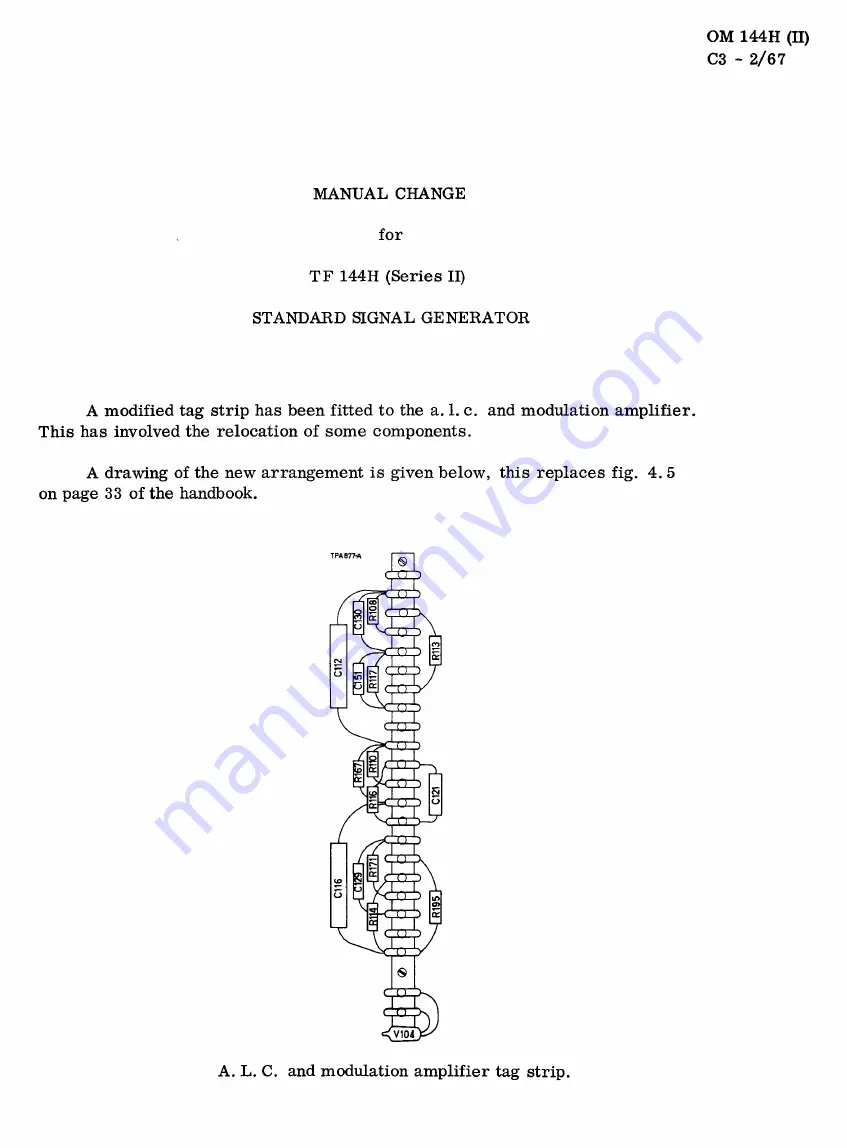 Marconi TF 144H Series Operating And Maintenance Handbook Download Page 2