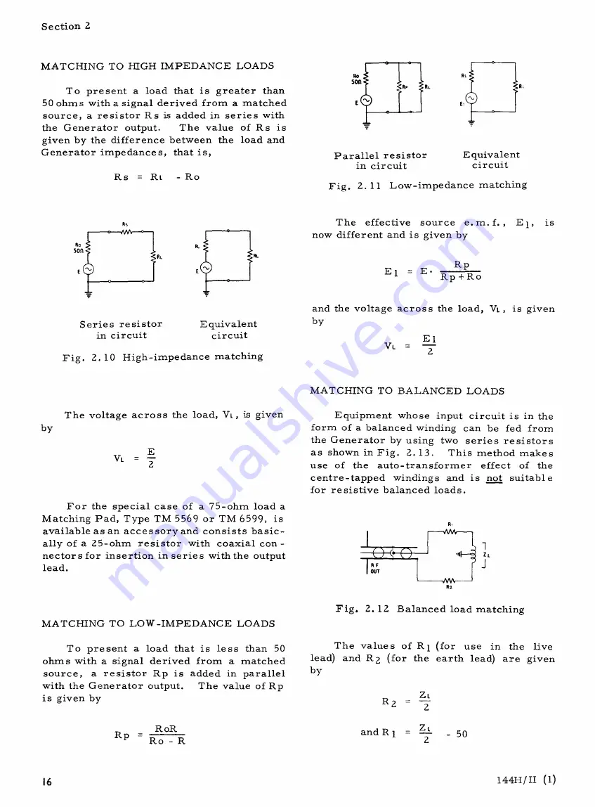 Marconi TF 144H Series Operating And Maintenance Handbook Download Page 18